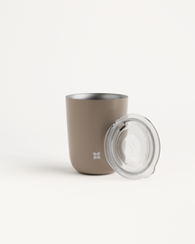 Steel Cup Set with double-walled design and Sip Lid, ideal for hot and cold drinks.