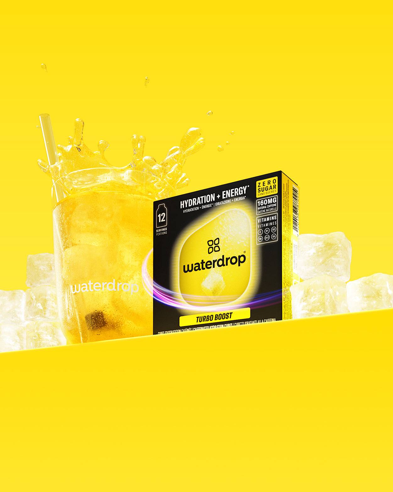 Ultimate Energy Booster Set: Waterdrop cubes with caffeine and vitamins.